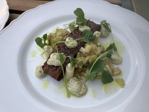 Smoked tempeh  at Moment in Prague