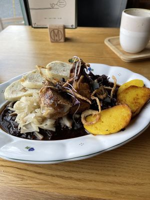 Vegan duck  at Moment in Prague