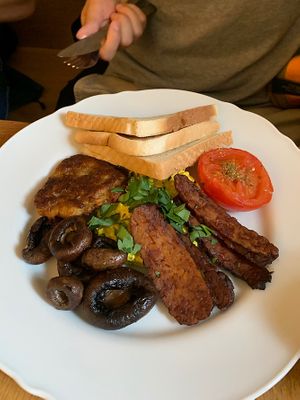 Breakfast platter  at Moment in Prague