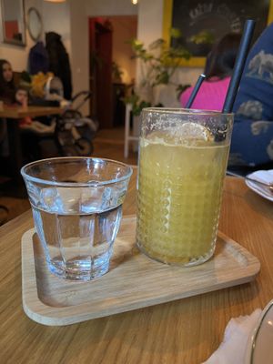 THE lemonade with orange and thyme  at Moment in Prague