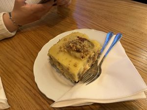 Cinnamon roll   at Moment in Prague