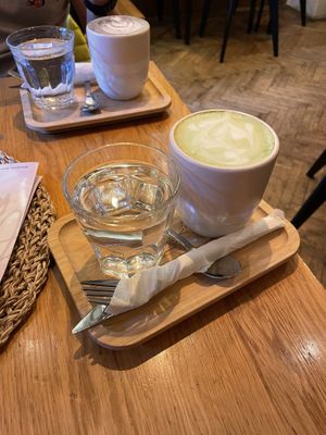 Macha latte   at Moment in Prague