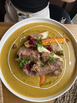 jackfruit dumpling   at Moment in Prague