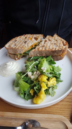 Pumpkin pesto sandwich (the tempeh was the best!) at Moment in Prague