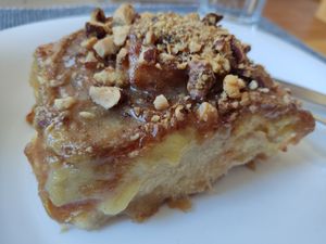 Cinnamon bun at Moment in Prague