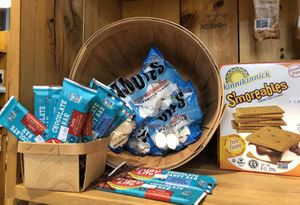 Cute vegan s’mores display  at Downtown Grocery in Wausau