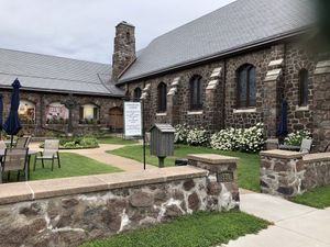 A nice place to eat outside, right next door  at Downtown Grocery in Wausau