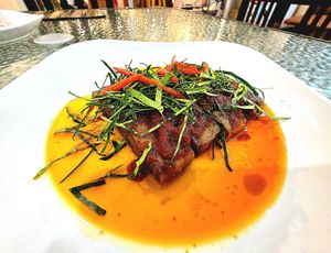 Fried Fish with Sweet Chili Sauce at Apple Vegan Cafe & Restaurant - ร้านอาหารเจ คาเฟ่เจ in Pattaya