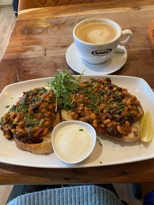Vegan Posh beans  at Thirteen in Whitley Bay