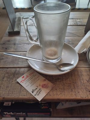 Latte at Chestnuts Coffee Shop in Oadby