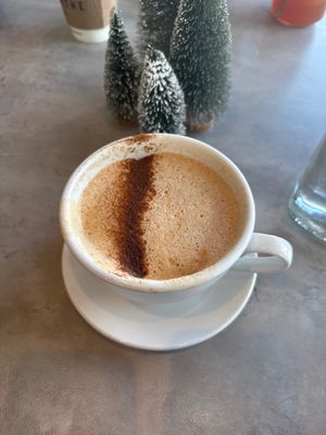 Chai latte with almond milkk  at Pop Over Eatery in Mystic