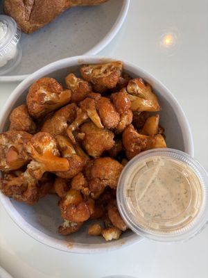 Buffalo cauliflower   at Pop Over Eatery in Mystic