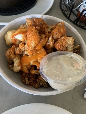 Buffalo cauliflower  at Pop Over Eatery in Mystic