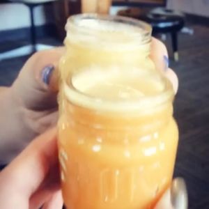 Detox shots. Cheers! at Sip Organic Juice Bar - Eastown in Grand Rapids