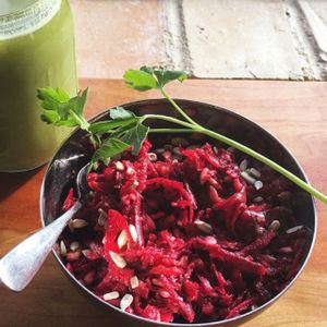 house-made beet salad at Sip Organic Juice Bar - Eastown in Grand Rapids