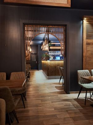 Blick zum Eingang at Om Mani Vegan in Wedel