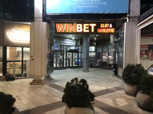 The main entrance to Staklenac shopping centre  at Moba Plantbased in Belgrade