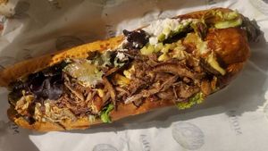 Tempeh sandwich at Moba Plantbased in Belgrade