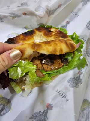 BBQ Mushroom sandwich at Moba Plantbased in Belgrade