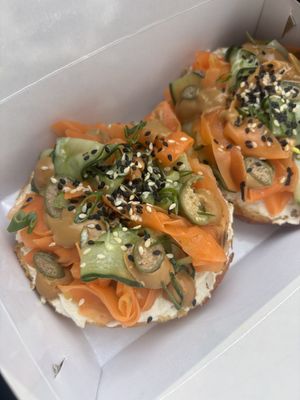 Carrot lox  at Moba Plantbased in Belgrade