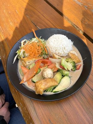 Peanut curry with tofu!  at Blossom in Berlin