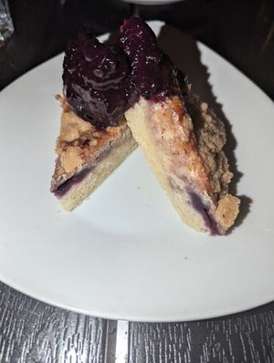 Peach Berry cobbler at F'Amelia Ristorante in Toronto