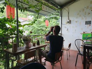 Beautiful place to sit with a nice fresh breeze. at Lazy Bug - Chay Cao Bang in Cao Bang