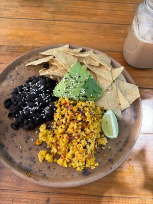 Mexican tofu breakfast at Sweet Spot in Puerto Escondido