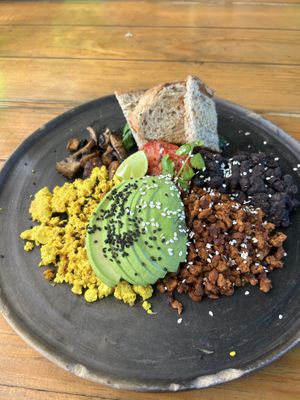 Tofu breakfast  at Sweet Spot in Puerto Escondido