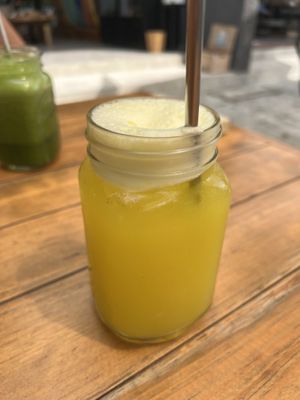 Pineapple agua del dia  at Sweet Spot in Puerto Escondido