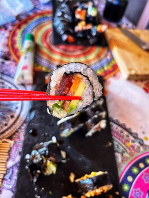 Japanese Cuisine, Sushi, Gyozas and Street food at In Bloom Vegan Cooking School in Barcelona
