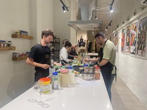   at In Bloom Vegan Cooking School in Barcelona