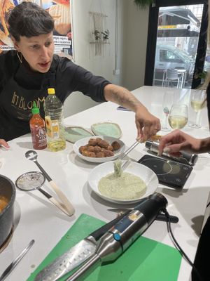   at In Bloom Vegan Cooking School in Barcelona