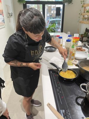   at In Bloom Vegan Cooking School in Barcelona
