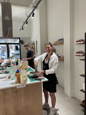   at In Bloom Vegan Cooking School in Barcelona