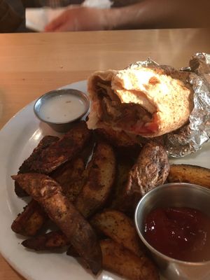 Donair minus a few bites at The Wooden Monkey in Halifax