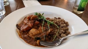 Curry with quinoa at The Wooden Monkey in Halifax