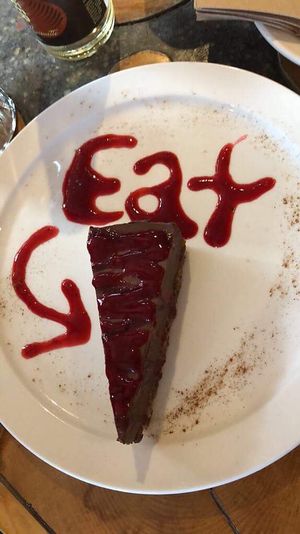 Vegan chocolat tofu pie at The Wooden Monkey in Halifax