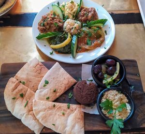 Vegan Cold Mezze Platter at Tagine Zhor in Bath