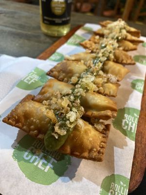 Fried peta and hummus  #Veganuary at Rolling Chef in Armacao Dos Buzios