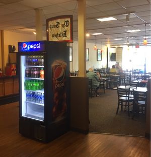 Inside seating at The Soup Kitchen in Lexington