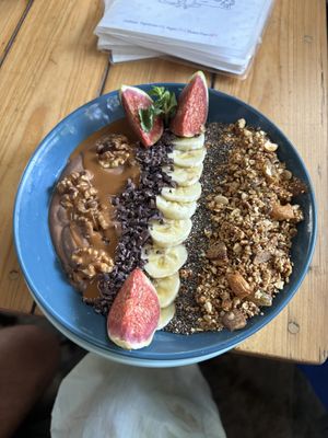 Cacao smoothie bowl, absolutely Devine and super filling!!  at G-Shot Coffee Roastery & Cafe in Bardez