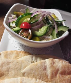 Hummus Pita  at The Front Porch at Farm in Palm Springs