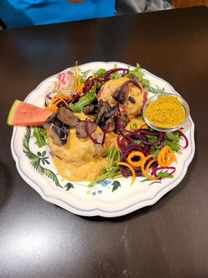 Beetroot-Knödel at Symbiose in Leipzig