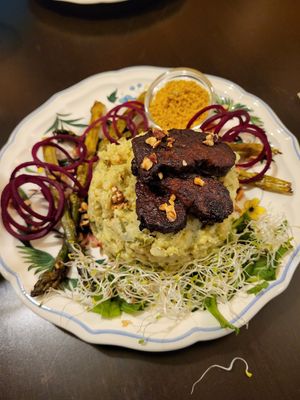 Bärlauchrisotto at Symbiose in Leipzig