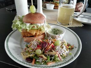 Burger at Symbiose in Leipzig