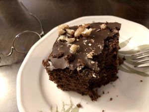 brownie (german style: chocolate cake) at Symbiose in Leipzig