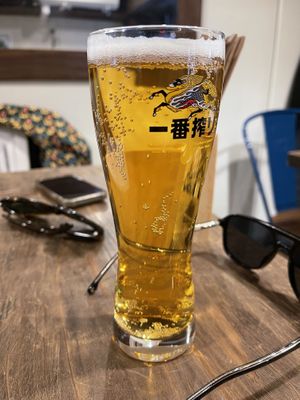 Nonalcoholic beer  at Vegan Ramen by Playpen Friends in Osaka