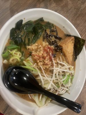 Shoyu Tonkotsu Ramen  at Vegan Ramen by Playpen Friends in Osaka