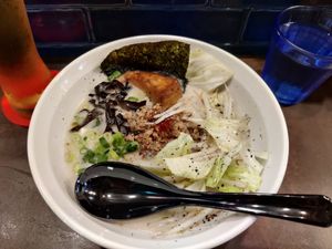 Tonkotsu ramen at Vegan Ramen by Playpen Friends in Osaka